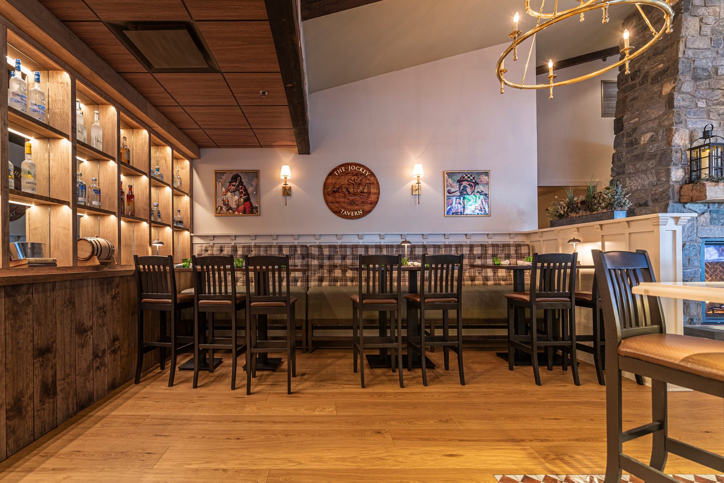 The bar and lounge at The Jockey Tavern, Malvern, PA