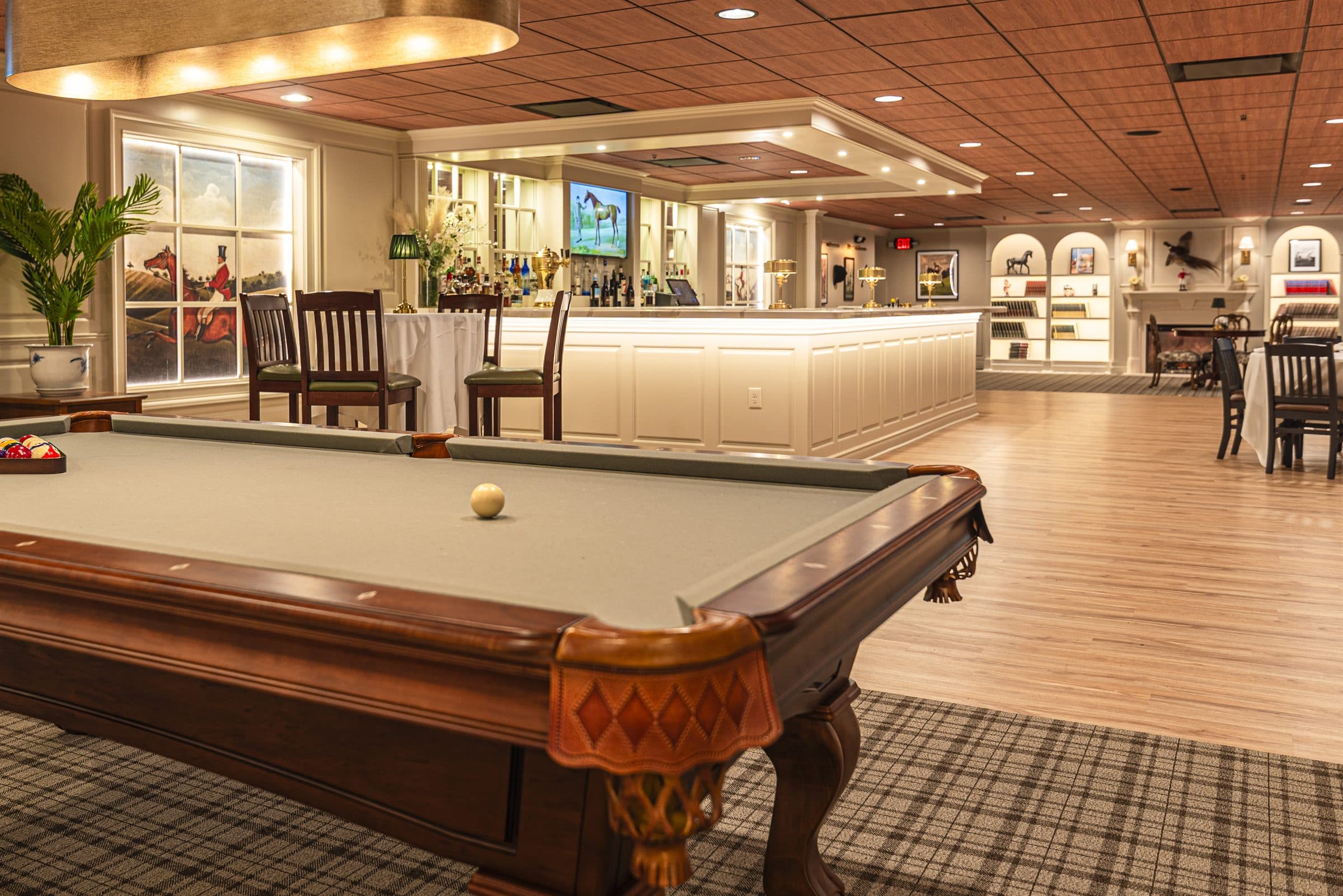 The Polo Lounge private event space at The Jockey Tavern in Malvern, PA