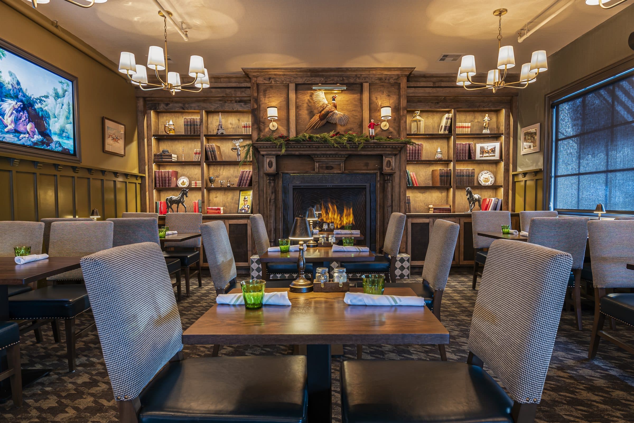 The Trophy Room private event space at The Jockey Tavern in Malvern, PA
